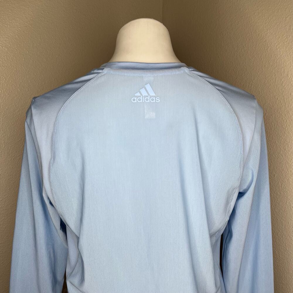 ADIDAS Women’s Long Sleeve Active Top Light Blue Size Medium - Picture 8 of 8